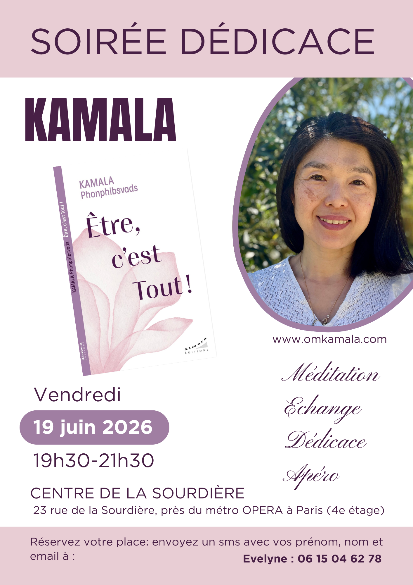 Soirée Dédicace "Être, c'est Tout!" nouveau livre de Kamala